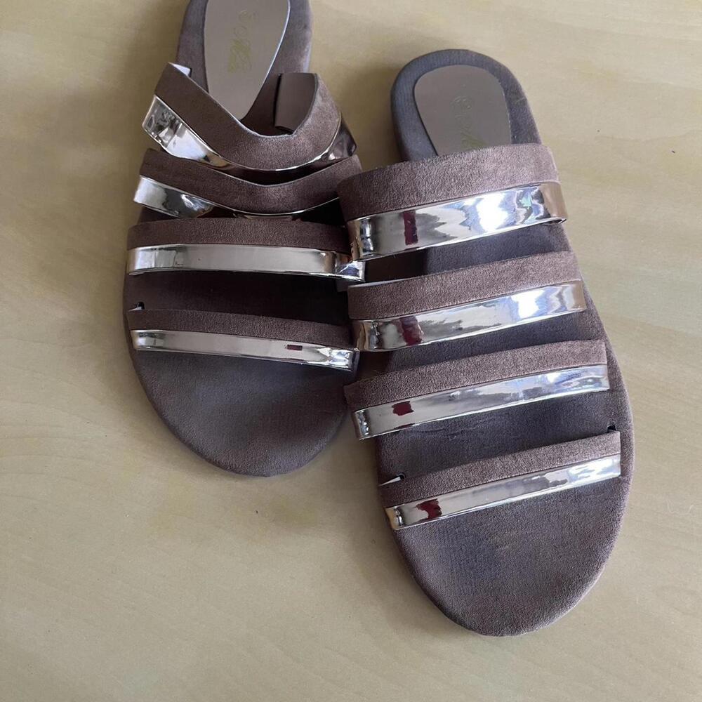Women's Brown and Tan Sandal